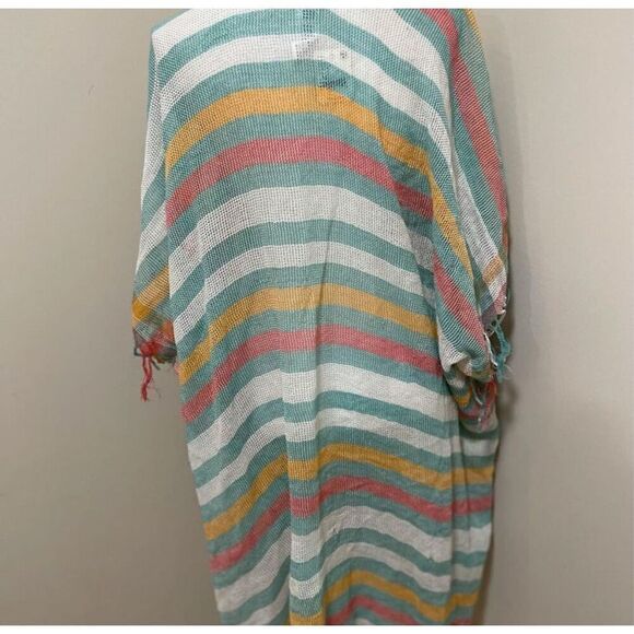 Free People Tan Lines Woven Kimono Size OS - Picture 5 of 8